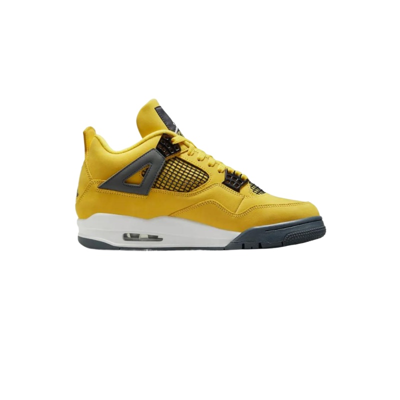 Nike  Air Jordan 4"tour yellow"電気母衝撃吸収 滑り止め耐摩耗性ミッドトップレトロバスケットボールシューズ男女用黒と黄色2021