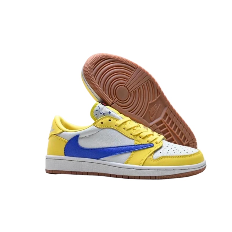 Travis Scott x Jordan Air Jordan 1 Low Canary F&low スニーカー イエロー