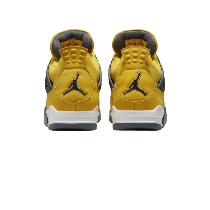 Nike  Air Jordan 4"tour yellow"電気母衝撃吸収 滑り止め耐摩耗性ミッドトップレトロバスケットボールシューズ男女用黒と黄色2021