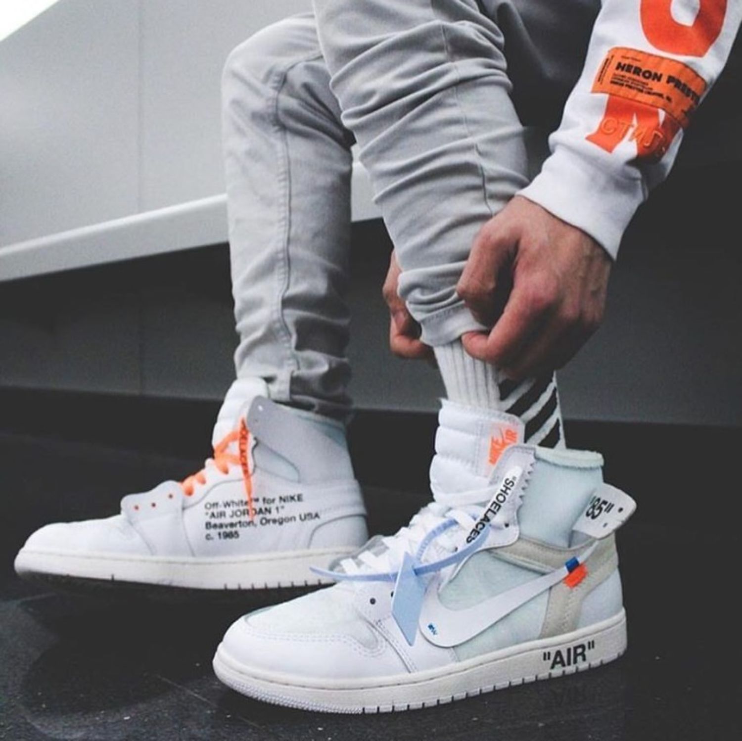 エアジョーダン AIR JORDAN エア オフホワイト ハイ ホワイト エアジョーダン 'WHITE' スニーカー メンズ 【 AIR OFFWHITE X 1 RETRO HIGH OG 2018 WHITE 】