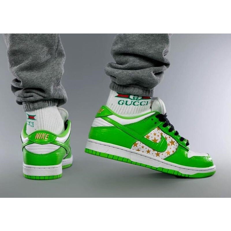 Supreme Nike Skateboarding Sb Dunk Low“Mean Green”