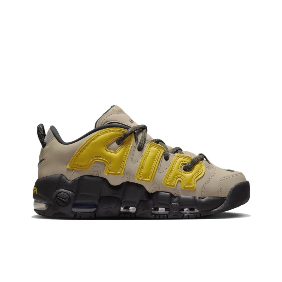 Nike Air  More Uptempo  AMBUSH x ナイキ エア モア アップテンポ ロー "ライムストーン" 滑り止めと耐摩耗性に優れたハイトップのレトロバスケットボールシューズ