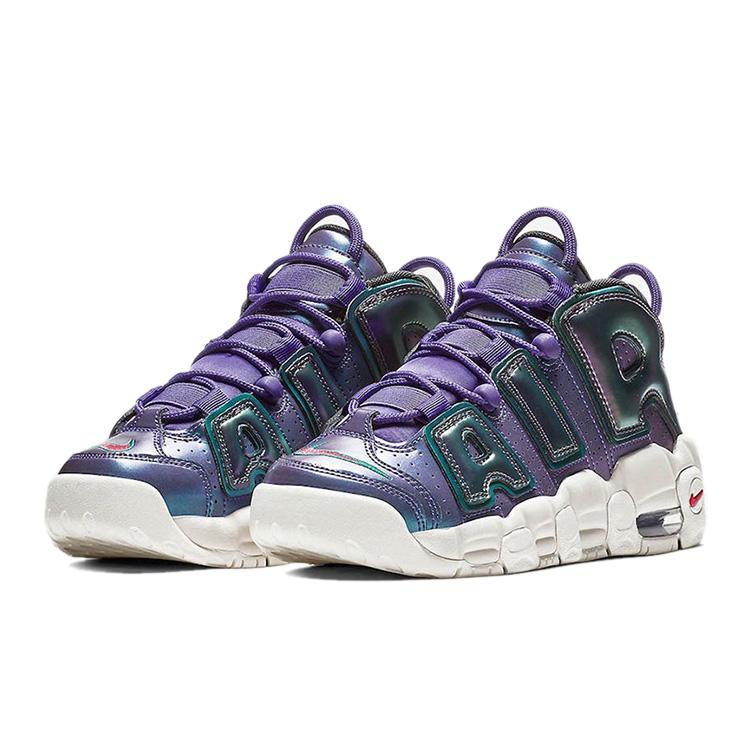 NIKE ナイキ AIR MORE UPTEMPO GS 'IRIDESCENT PURPLE' エア モア アップテンポ ガールズ キッズサイズ キッズ レディース スニーカー COURT PURPLE/RUSH PINK/NEPTUNE GREEN コートパープル/ラッシュピンク/ネプチューングリーン【海外限定 日本未入荷】