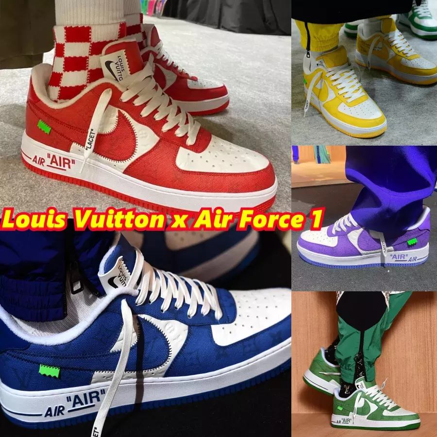 【新商品発売】【今年の新商品】LOUIS VUITTON X NIKE AIR FORCE1 LOW【本物保証】【代金引換】