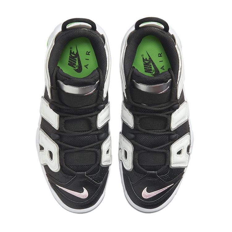 NIKE ナイキ WMNS NIKE AIR MORE UPTEMPO BLACK WHITE GREEN レディースサイズモデル ナイキ エア モア アップテンポ ブラック ホワイト グリーン レディース メンズ スニーカー BLACK/METALLIC SILVER-GREEN STRIKE-SUMM【海外展開 日本未入荷】