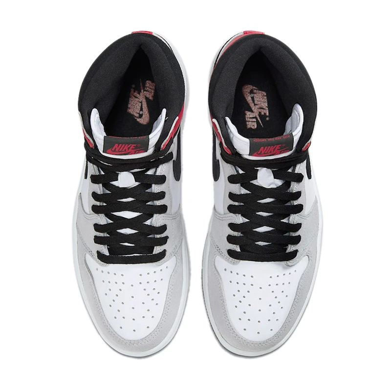NIKE ナイキ AIR JORDAN 1 RETRO HIGH OG 'SMOKE GREY' エア ジョーダン ワン レトロ ハイ オージー "スモーク グレー" メンズ スニーカー WHITE/BLACK-LIGHT SMOKE GREY-VARSITY RED【海外展開 日本未入荷】