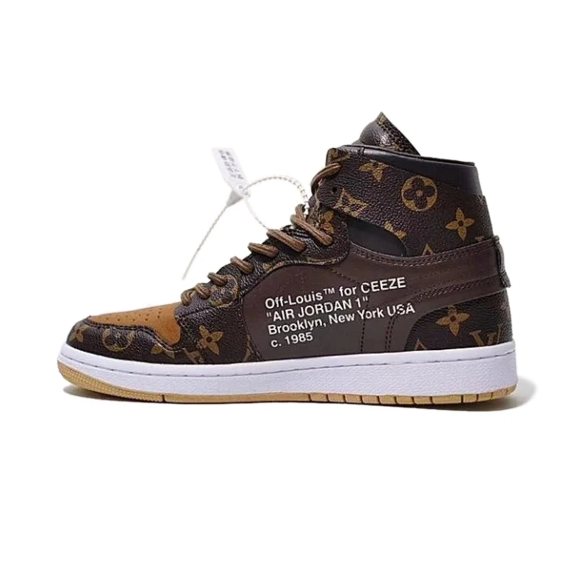Nike Air Jordan 1 x Louis Vuitton High Top Basketball Shoes On Sale