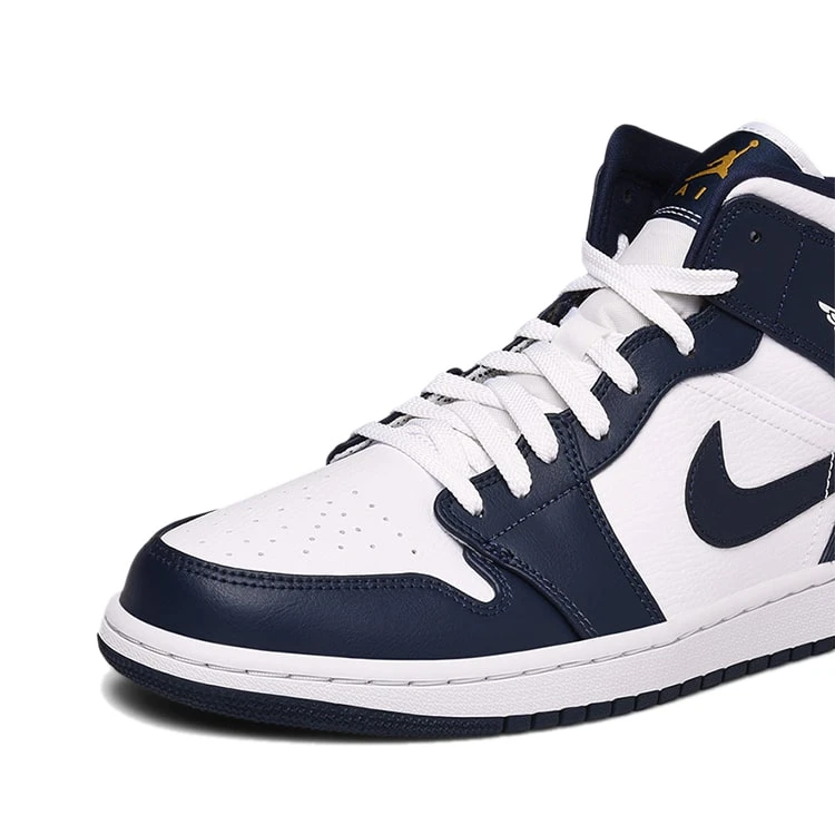 NIKE ナイキ AIR JORDAN 1 MID 'OBSIDIAN' エア ジョーダン ワン ミッド "オブシディアン" メンズ スニーカー WHITE/OBSIDIAN-METALLIC GOLD ホワイト/オブシディアン-メタリックゴールド【海外展開 日本未入荷】