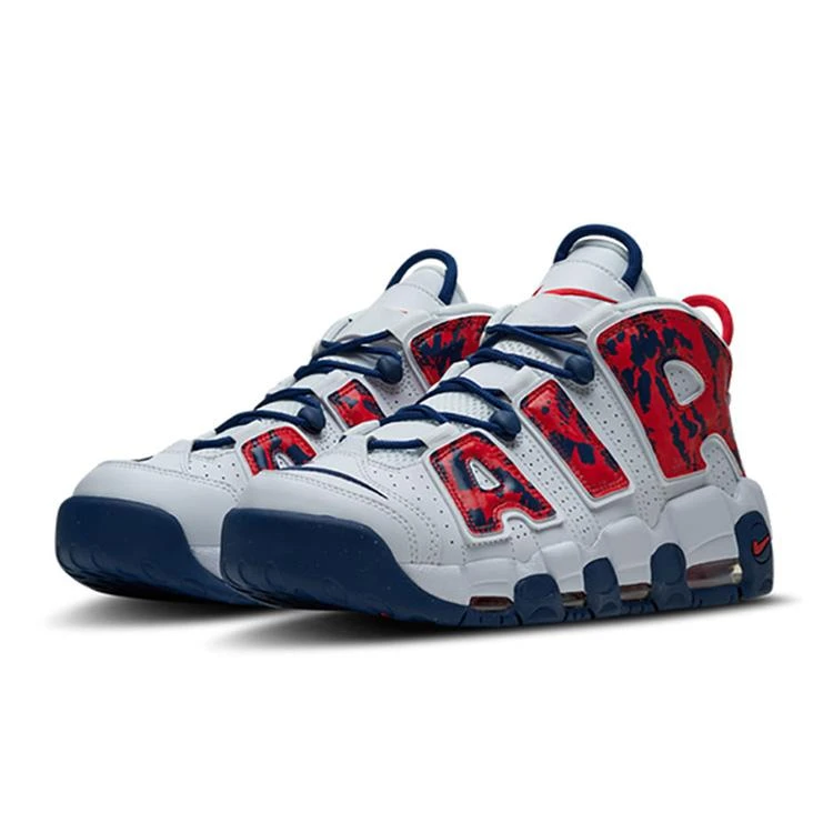 NIKE ナイキ AIR MORE UPTEMPO 'RED NAVY CAMO' エア モア アップテンポ "レッド ネイビー カモ" メンズ スニーカー WHITE/UNIVERSITY RED/BLUE VOID【海外展開 日本未入荷】