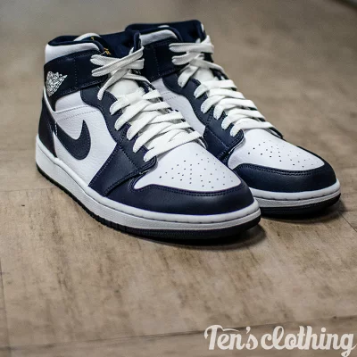 NIKE ナイキ AIR JORDAN 1 MID 'OBSIDIAN' エア ジョーダン ワン ミッド "オブシディアン" メンズ スニーカー WHITE/OBSIDIAN-METALLIC GOLD ホワイト/オブシディアン-メタリックゴールド【海外展開 日本未入荷】