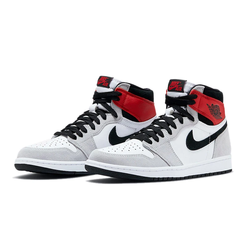 NIKE ナイキ AIR JORDAN 1 RETRO HIGH OG 'SMOKE GREY' エア ジョーダン ワン レトロ ハイ オージー "スモーク グレー" メンズ スニーカー WHITE/BLACK-LIGHT SMOKE GREY-VARSITY RED【海外展開 日本未入荷】