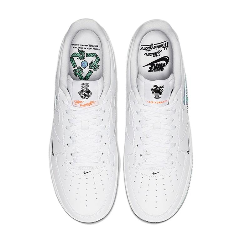 ナイキ スティーブン・ハリントン×エア フォース ワン ロー フライレザー "アース デイ" メンズ レディース スニーカー【限定完売モデル】