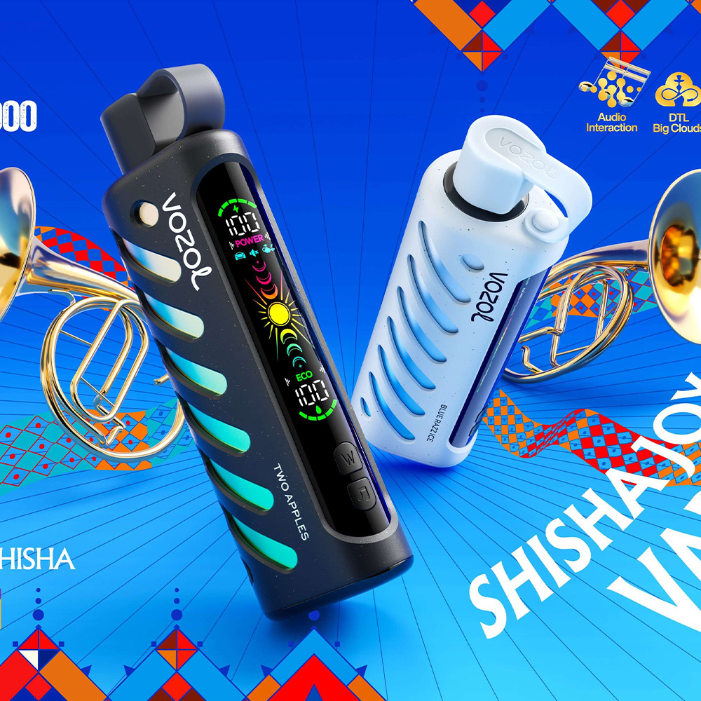 VOZOL（ヴォゾル） Gear Shisha 使い捨て電子タバコ 25000口（ブルーモヒート） 3% ニコチン