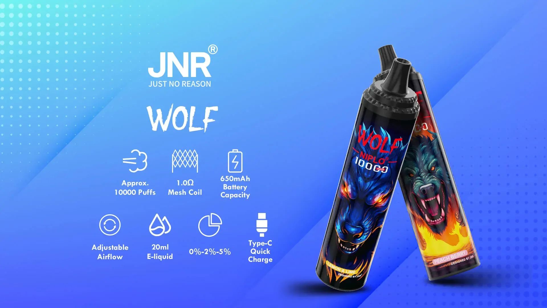 JNR Wolf Niplo 10000 Puffs