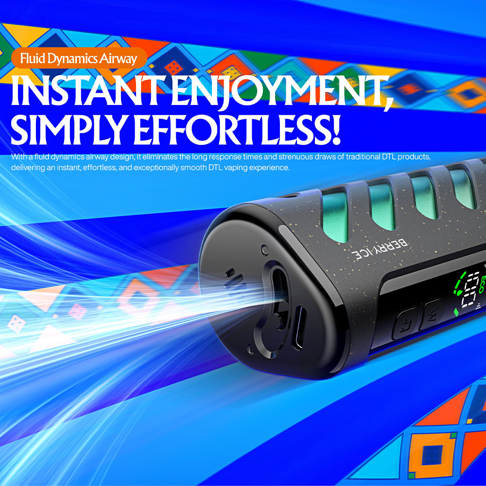 VOZOL（ヴォゾル） Gear Shisha 使い捨て電子タバコ 25000口（ブルーモヒート） 3% ニコチン