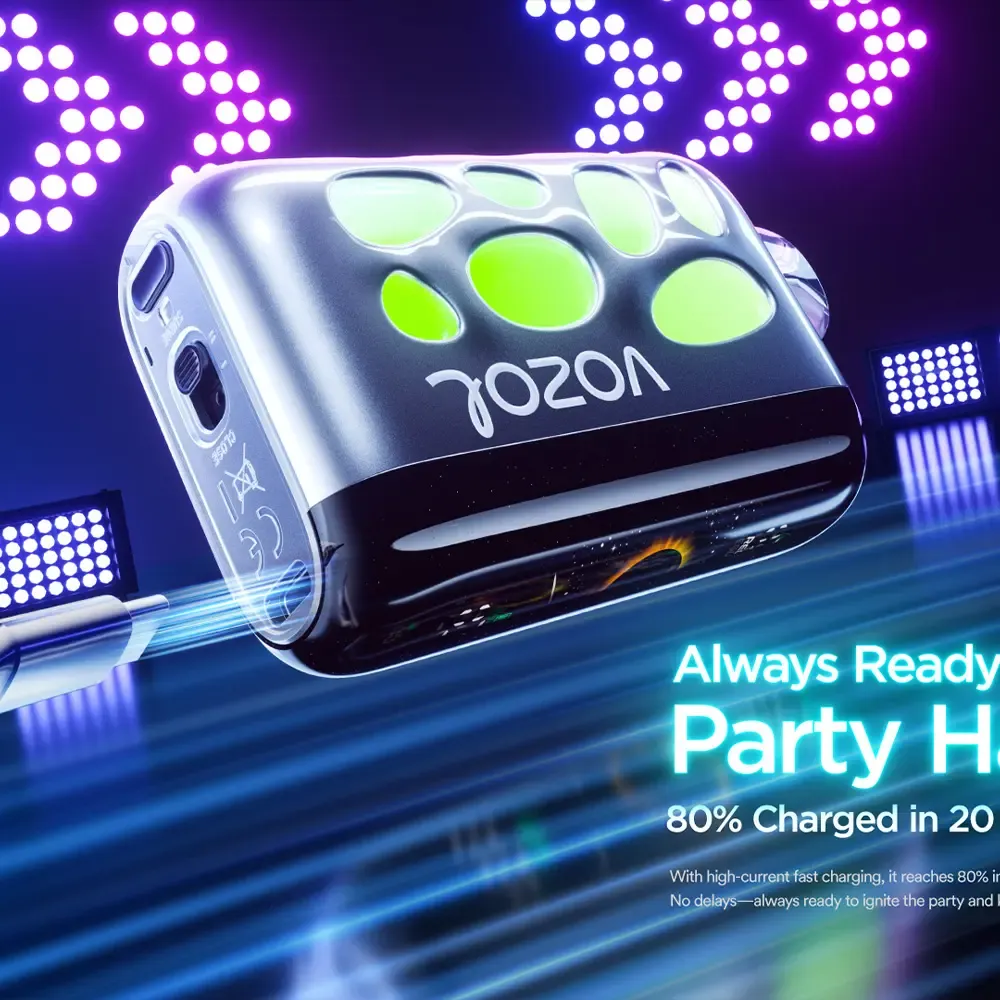 VOZOL（ヴォゾル） RAVE 使い捨て電子タバコ 40000口（ウォーターメロンアイス） 5% ニコチン