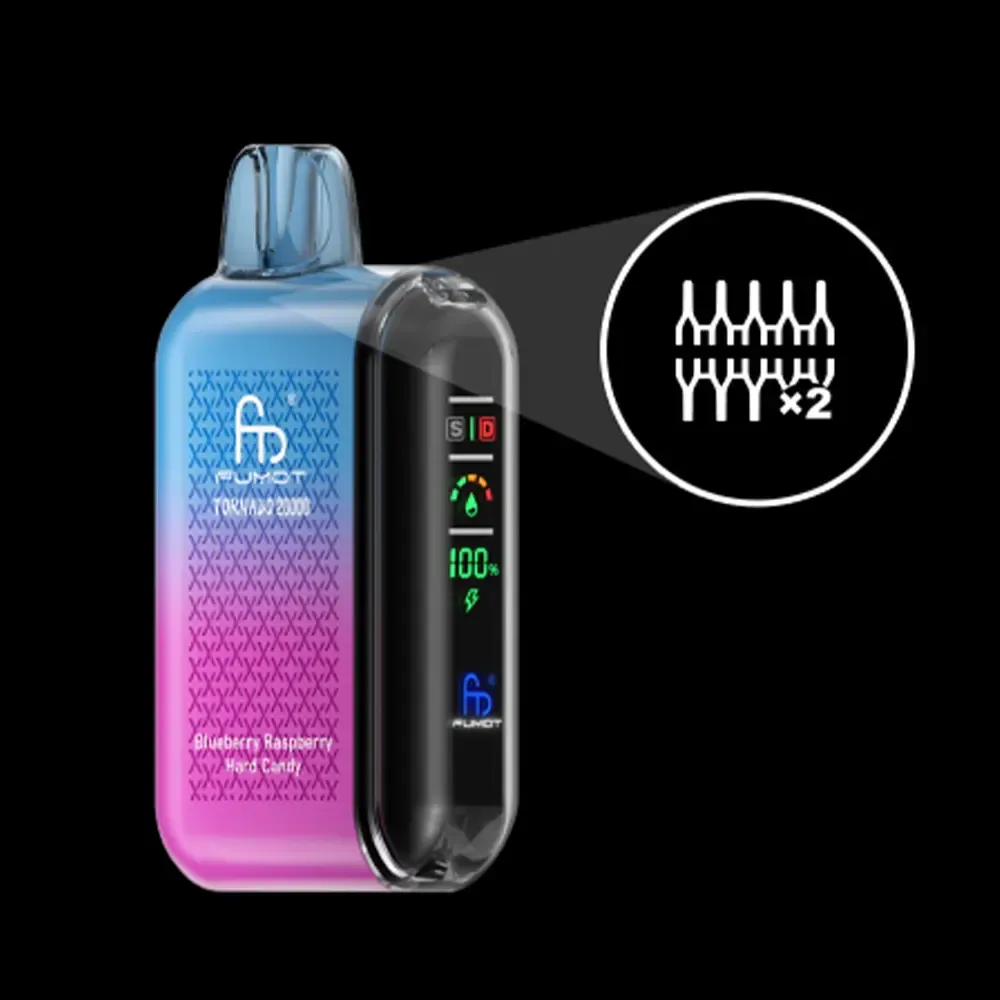 Fumot（フモット） Tornado 使い捨て電子タバコ 20000口（全33種の口味） 5% ニコチン 