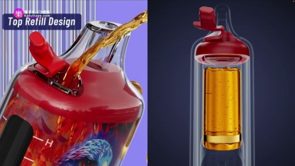 JNR（ジェイエヌアール） Falcon X 使い捨て電子タバコ 18000口（ストロベリーアイス） 2% ニコチン