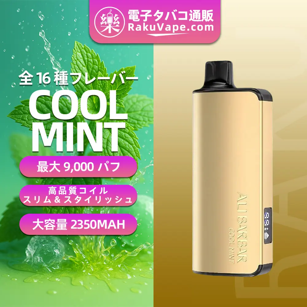 ALIBARBAR(アリバーバー)INGOT 9000 使い捨て電子タバコ 9000口(cool mint・5%ニコチン)