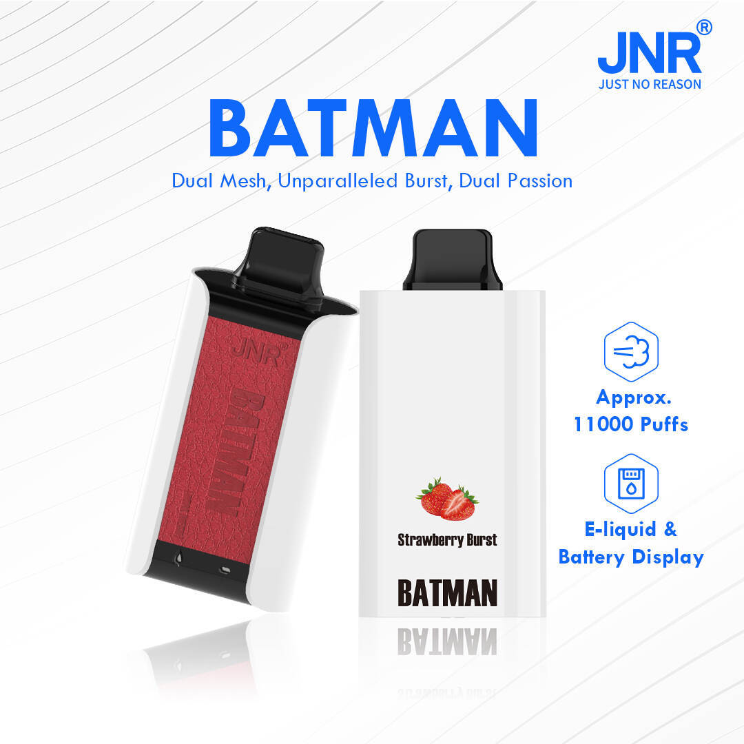 JNR（ジェイエヌアール） Batman 使い捨て電子タバコ 11000口（ダークチェリー） 2% ニコチン  
