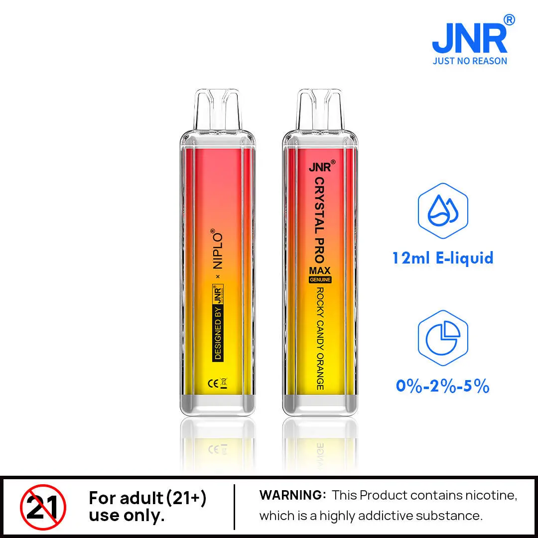 JNR（ジェイエヌアール） Crystal Pro Max 使い捨て電子タバコ 5000口（サワーアップル） 2% ニコチン  