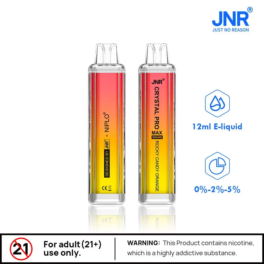 JNR（ジェイエヌアール） Crystal Pro Max 使い捨て電子タバコ 5000口（サワーアップル） 2% ニコチン  