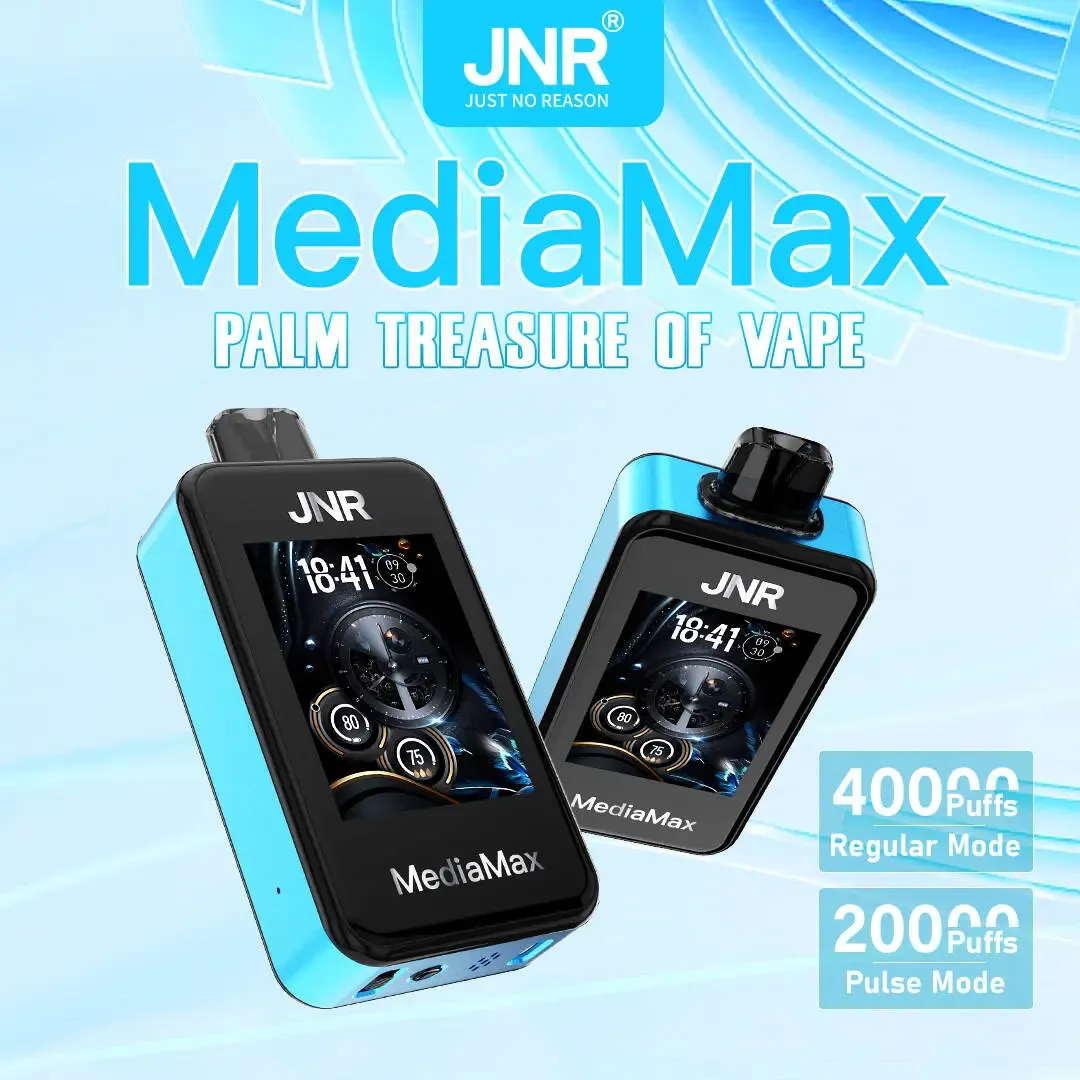 JNR（ジェイエヌアール） MediaMax 使い捨て電子タバコ 40000口（ブルーラズアイス） 2% ニコチン