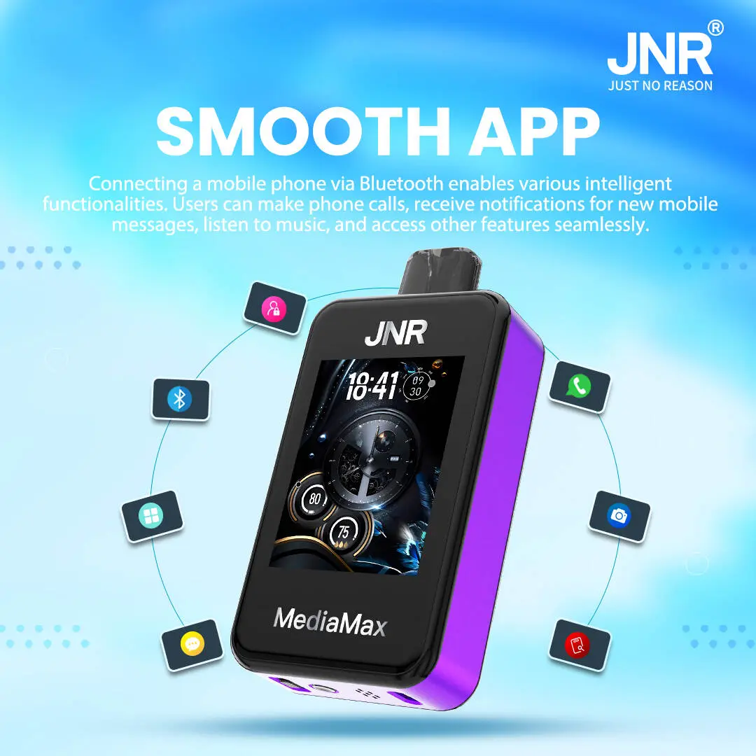 JNR（ジェイエヌアール） MediaMax 使い捨て電子タバコ 40000口（ブルーベリー・ラズベリー） 2% ニコチン