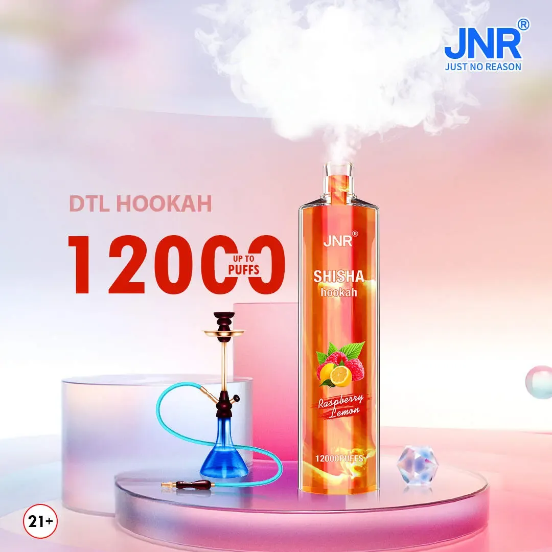 JNR（ジェイエヌアール） Shisha Hookah 使い捨て電子タバコ 12000口（ 全12種類の味） 2% ニコチン