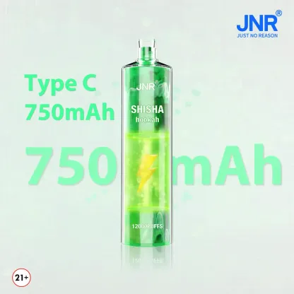 JNR（ジェイエヌアール） Shisha Hookah 使い捨て電子タバコ 12000口（ 全12種類の味） 2% ニコチン