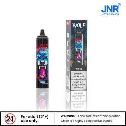 JNR（ジェイエヌアール） Wolf Niplo 使い捨て電子タバコ 10000口（ストロベリーモヒート） 2% ニコチン