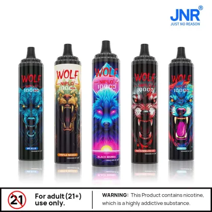 JNR（ジェイエヌアール） Wolf Niplo 使い捨て電子タバコ 10000口（ストロベリーモヒート） 2% ニコチン