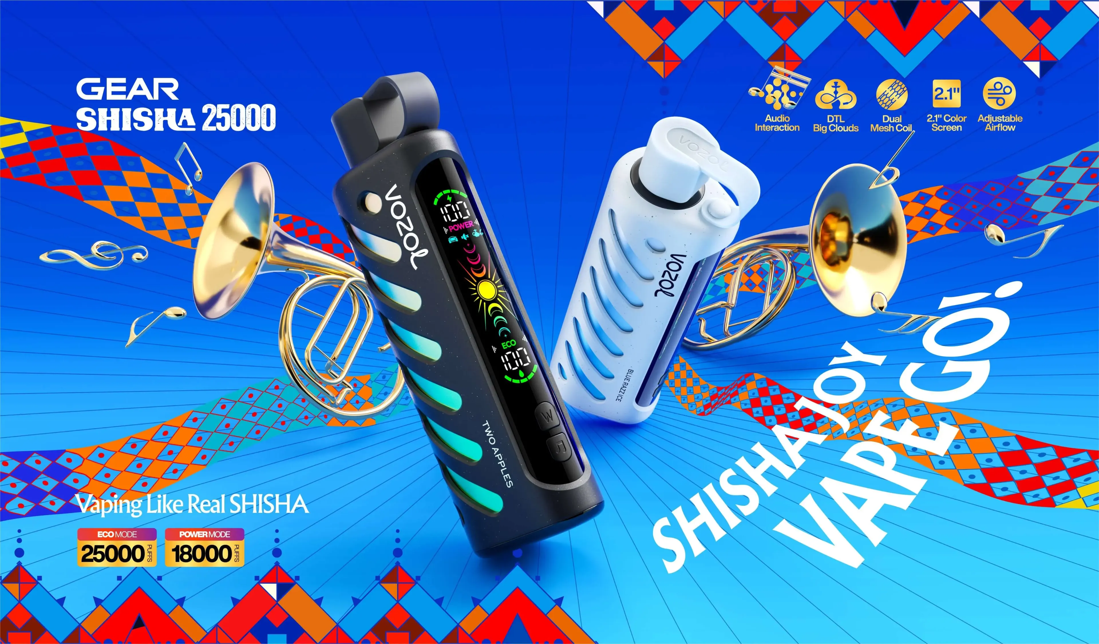 VOZOL Gear Shisha 25000 Puffs