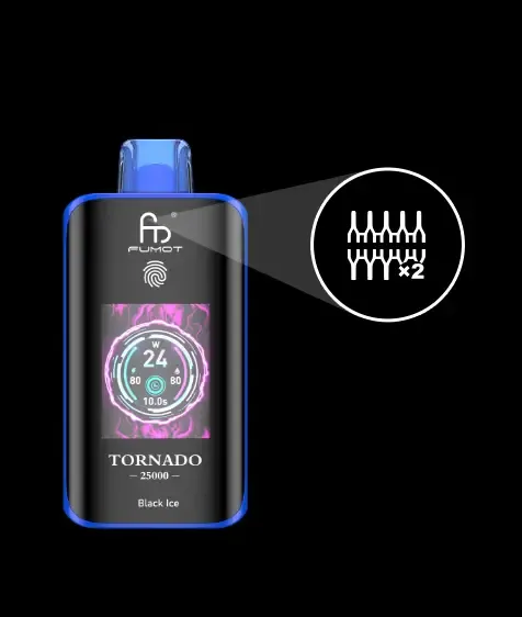 Fumot（フモット） Tornado 使い捨て電子タバコ 25000口（バナナアイス） 2% ニコチン  