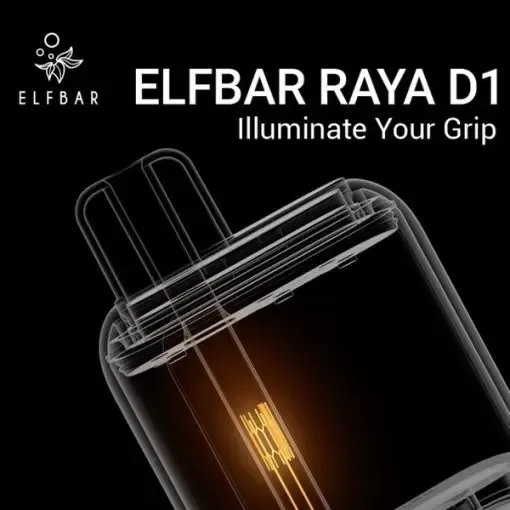 ELF BAR（エルフバー） RAYA D1 使い捨て電子タバコ 10000口（ブルーベリーアイス） 5% ニコチン 