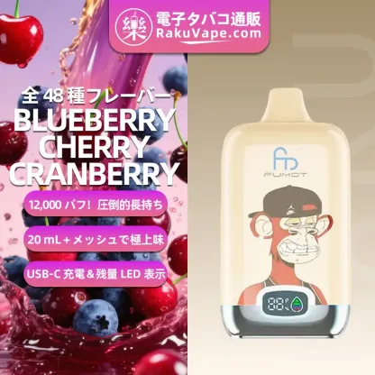 Fumot（フモット） Tornado Digital Box 使い捨て電子タバコ 12000口（リンゴ・シナモン） 2/5% ニコチン  