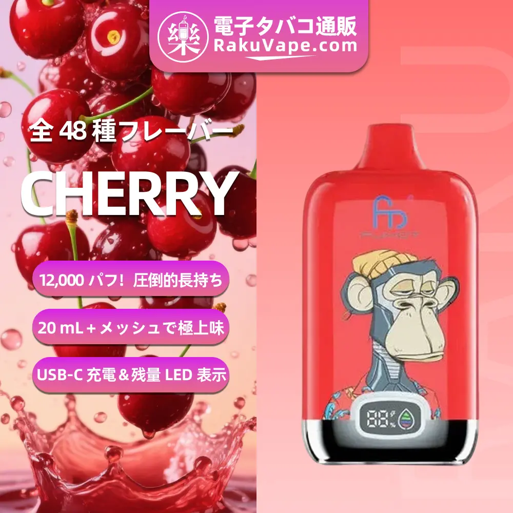 Fumot（フモット） Tornado Digital Box 使い捨て電子タバコ 12000口（リンゴ・シナモン） 2/5% ニコチン  