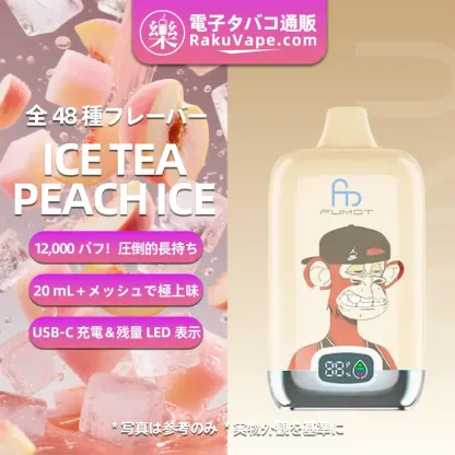 Fumot（フモット） Tornado Digital Box 使い捨て電子タバコ 12000口（リンゴ・シナモン） 2/5% ニコチン  