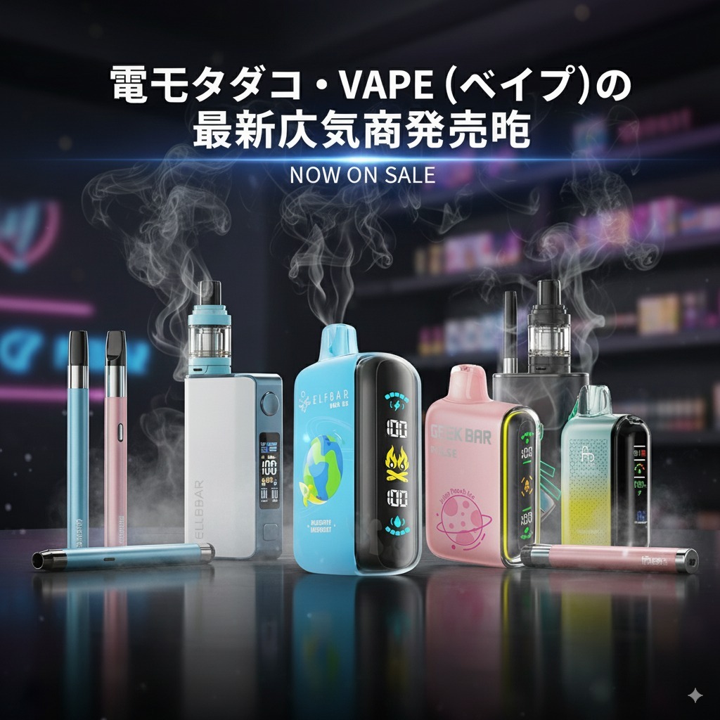 電子タバコ・VAPE（ベイプ）の最新人気商品発売中