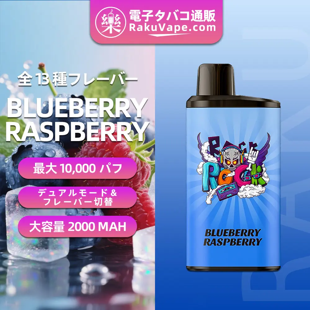 IGET（アイジェット） Bar Pro 使い捨て電子タバコ 10000口（ブルーベリー・ラズベリー） 5% ニコチン