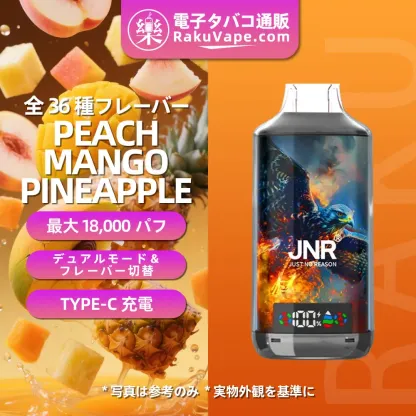 JNR（ジェイエヌアール） Falcon X 使い捨て電子タバコ 18000口（ストロベリーアイス） 2% ニコチン