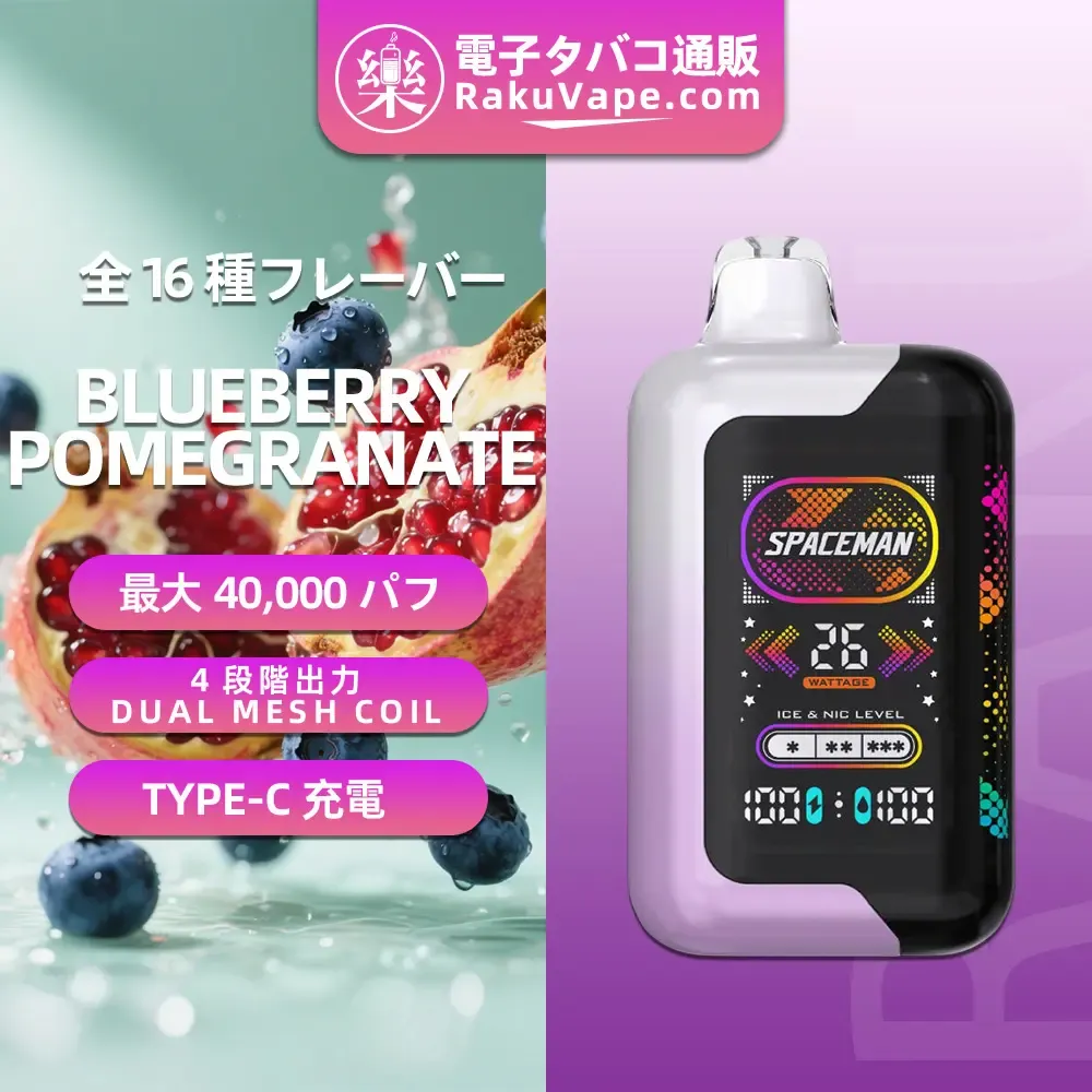 SMOK（スモック） Spaceman SP40000 使い捨て電子タバコ 40000口（全16種類の味） 5% ニコチン