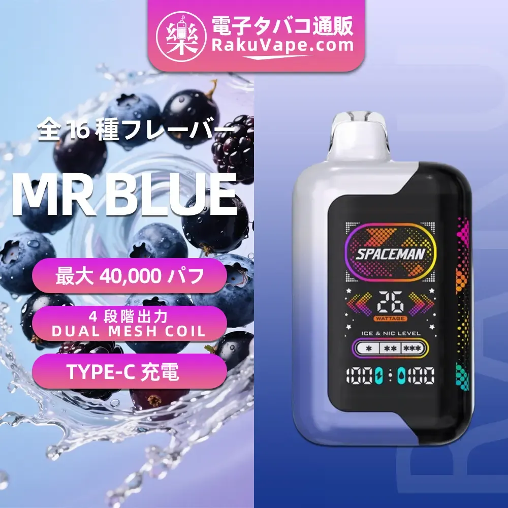 SMOK（スモック） Spaceman SP40000 使い捨て電子タバコ 40000口（全16種類の味） 5% ニコチン