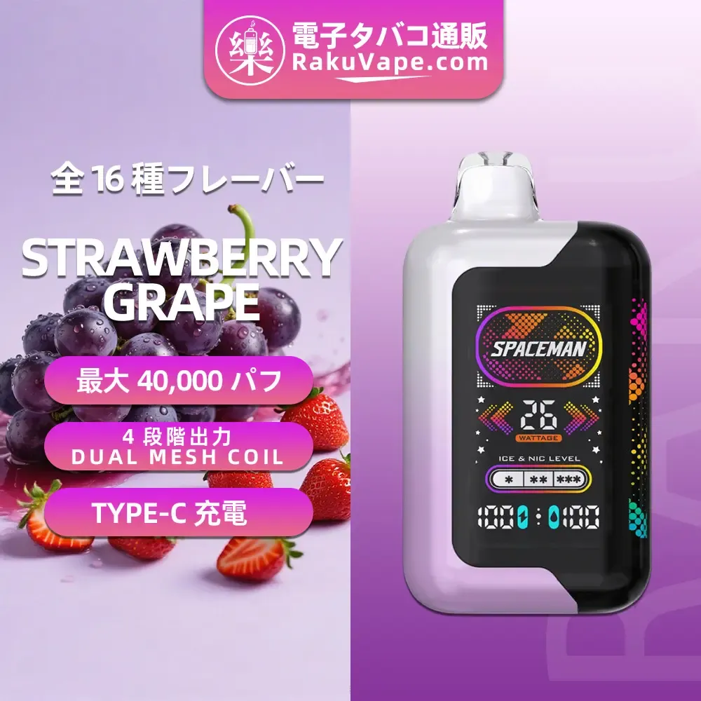 SMOK（スモック） Spaceman SP40000 使い捨て電子タバコ 40000口（全16種類の味） 5% ニコチン