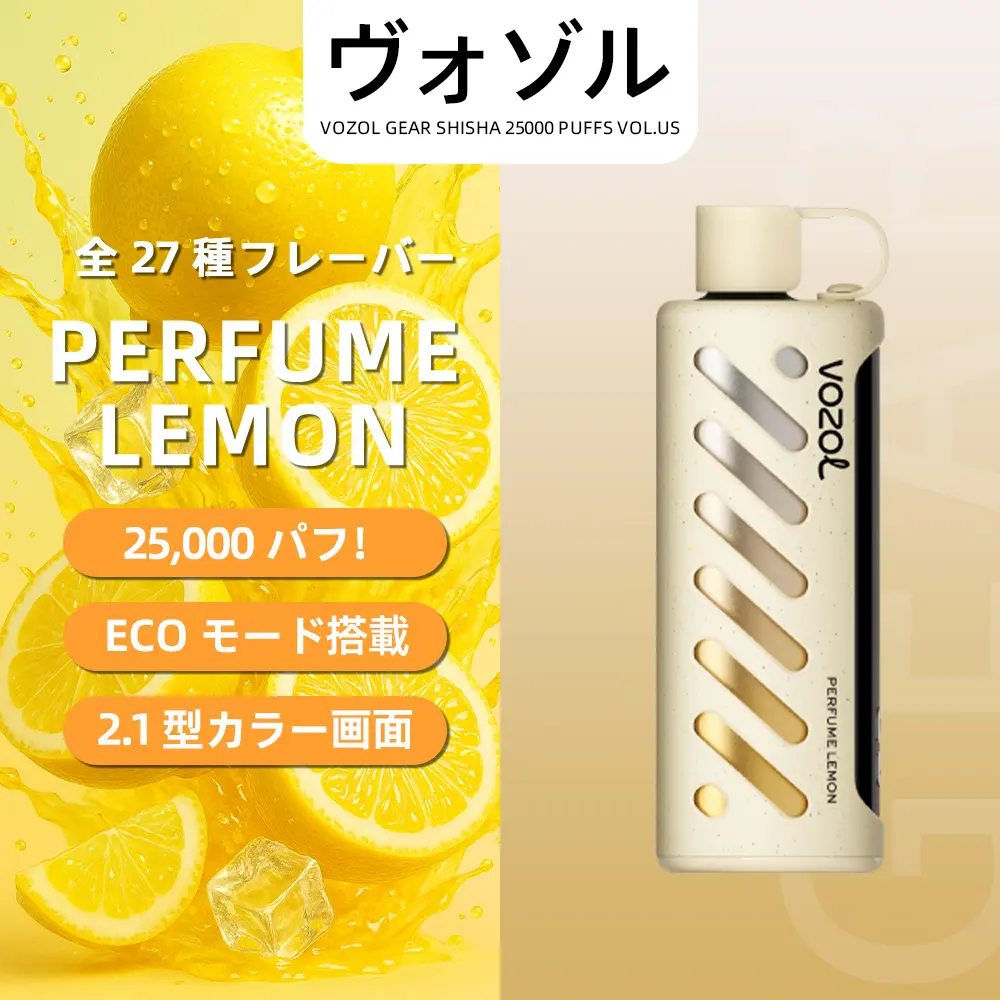 VOZOL（ヴォゾル） Gear Shisha 使い捨て電子タバコ 25000口（ブルーラズアイス） 5% ニコチン