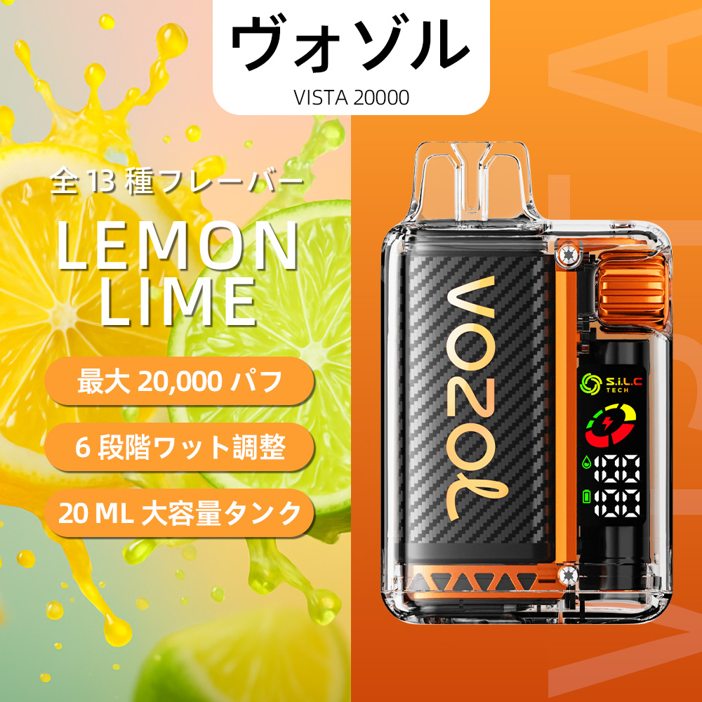 VOZOL（ヴォゾル） Vista 使い捨て電子タバコ 20000口（ラヴァファイア） 5% ニコチン