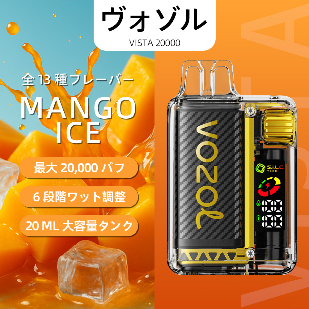 VOZOL（ヴォゾル） Vista 使い捨て電子タバコ 20000口（ラヴァファイア） 5% ニコチン