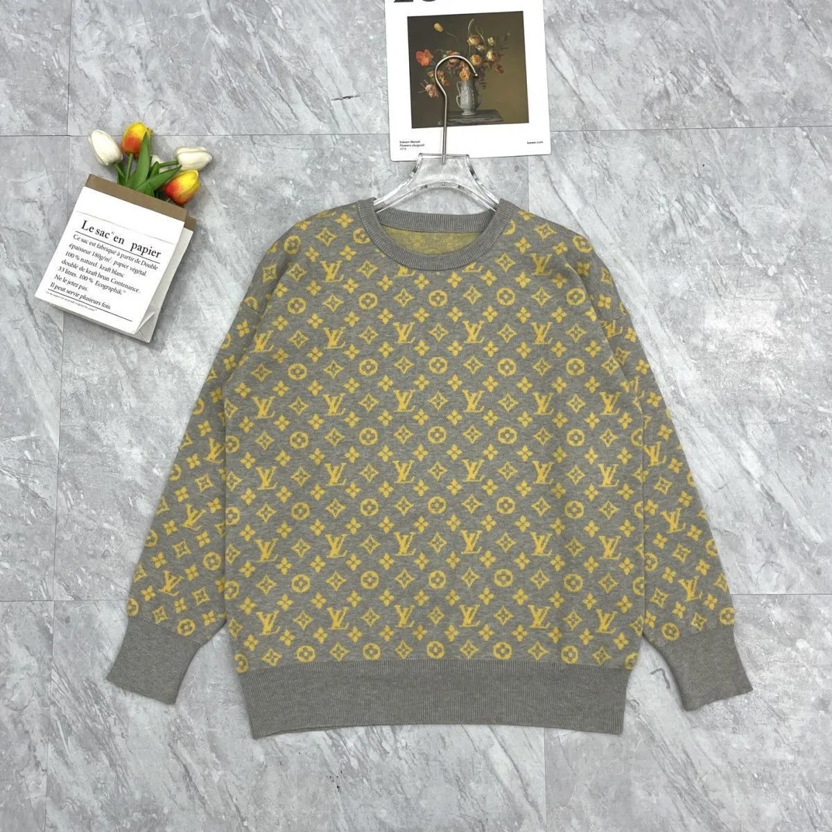 新しい秋冬スタイルの高級メンズとレディースの軽い高級プルオーバー長袖ニットセーター