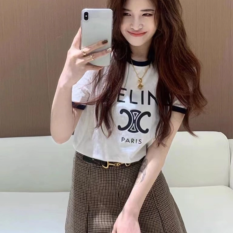 『S-L』上品 着痩せ 軽やか着心地 クリーンルック ミニマルデザイン Tシャツ