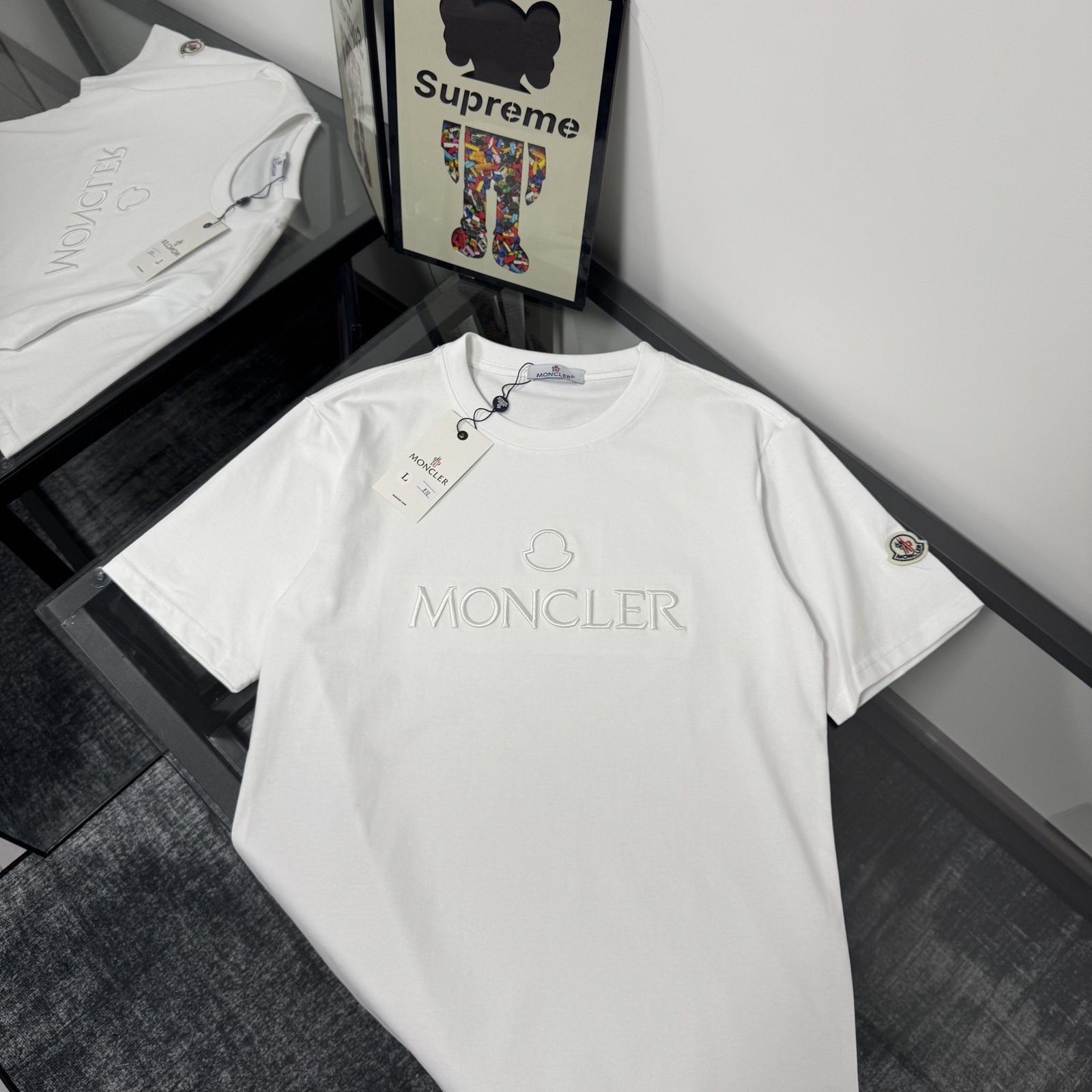 『S-4XL』新作 高品質 通気性 手触り良くシンプル カジュアル 体型カバー 爽やか印象 刺繍 Ｔシャツ